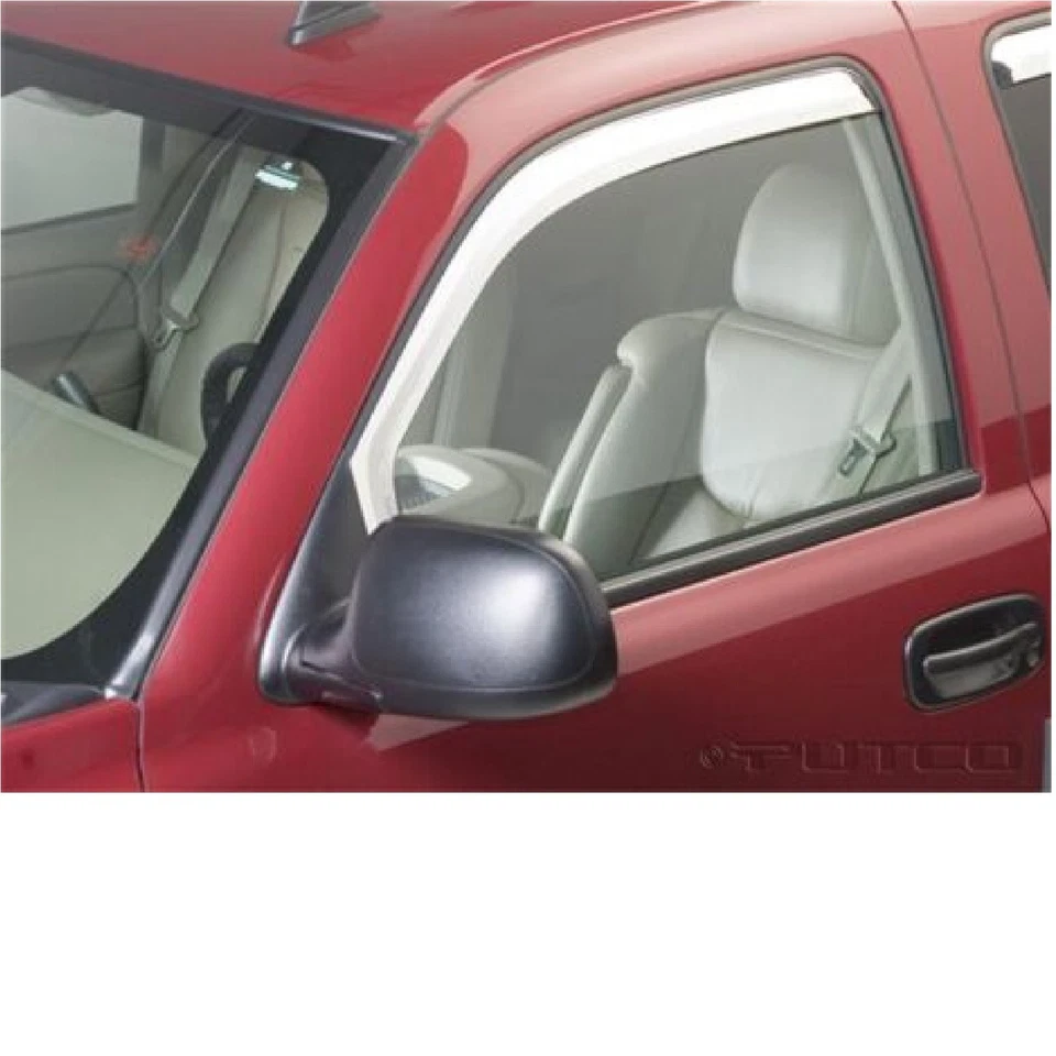 Putco 480010 2 Piece Tape On Chrome Window Visors for Escalade / Silverado Foto 2 de 4