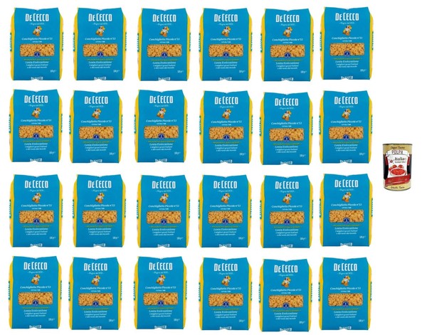 De Cecco Conchigliette Piccole N.53, Pasta Nudeln 24X500G+Polpa 400G-image