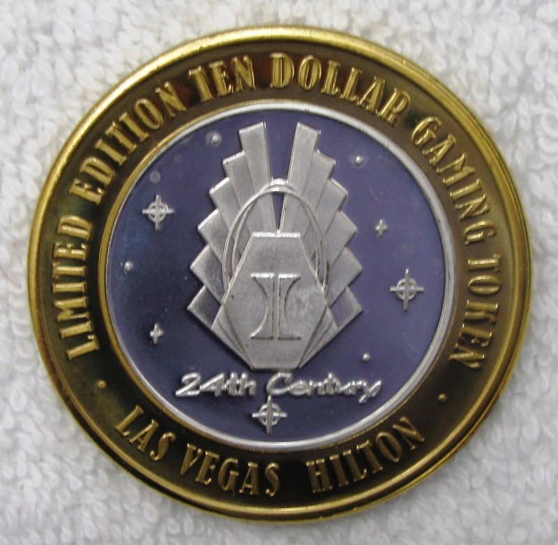Las Vegas Hilton - Star Trek Logo - $10 (Ten)  GAMING STRIKE TOKEN  .999 Silver