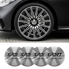 4PCS Car Wheel Center Hub Cover, Center Caps for Rims, Waterproof Silver/SPORT