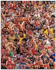 NBA Legends Poster - Michael Jordan Kobe LeBron Wall Art