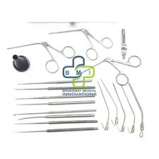 Myringotomy Instruments Set Of 15 PCs For ENT Myringoplasty Surgical Instruments