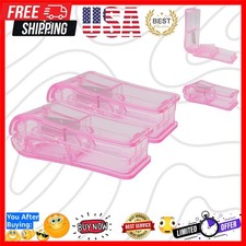 Elegant Pink Pill Cutter  Splitter - Portable  Precise Medication Organizer