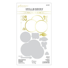 New! Spellbinders PARTY BALLOONS BOUQUET GLIMMER HOT FOIL PLATE & DIE SET