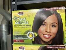 African Pride Hair Conditioner  Relaxer Kit Regular Olive Oil NIB