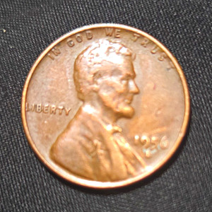 1956 Lincoln Wheat Small Cent Philadelphia Business Strike Brown KM#132