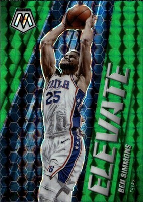 2020-21 Panini Mosaic Elevate Mosaic Green Ben Simmons Card #22