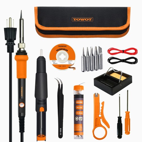 Soldering Iron Kit, Electronic Soldering Iron 60W Adjustable Temperature, Deo...
