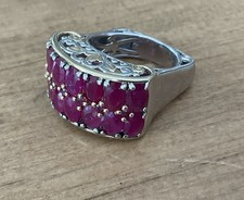 Gems En Vogue Two Tone Ruby Sterling Silver G...