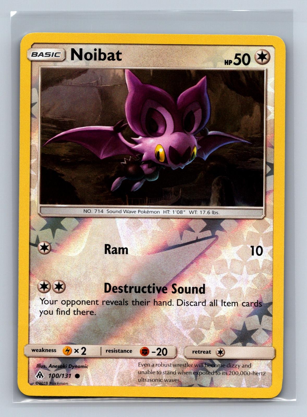 Noibat 100/131 Common Forbidden Light Pokemon Reverse Holo NM/M 812b-24