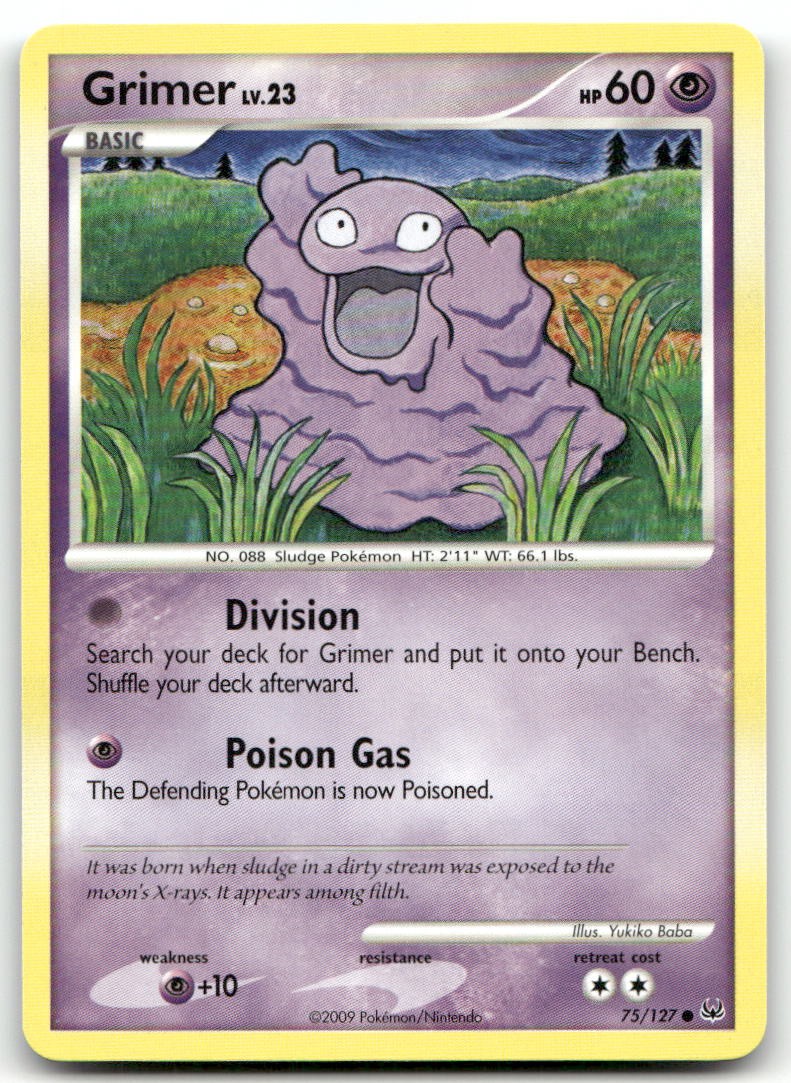 Grimer 75/127 Common Platinum Pokemon Lightly Played