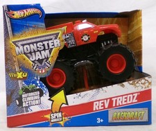 2012 Mattel Hot Wheels Monster Marmelade Rev Tredz Backdraft 1/43 Skala Lkw Neu