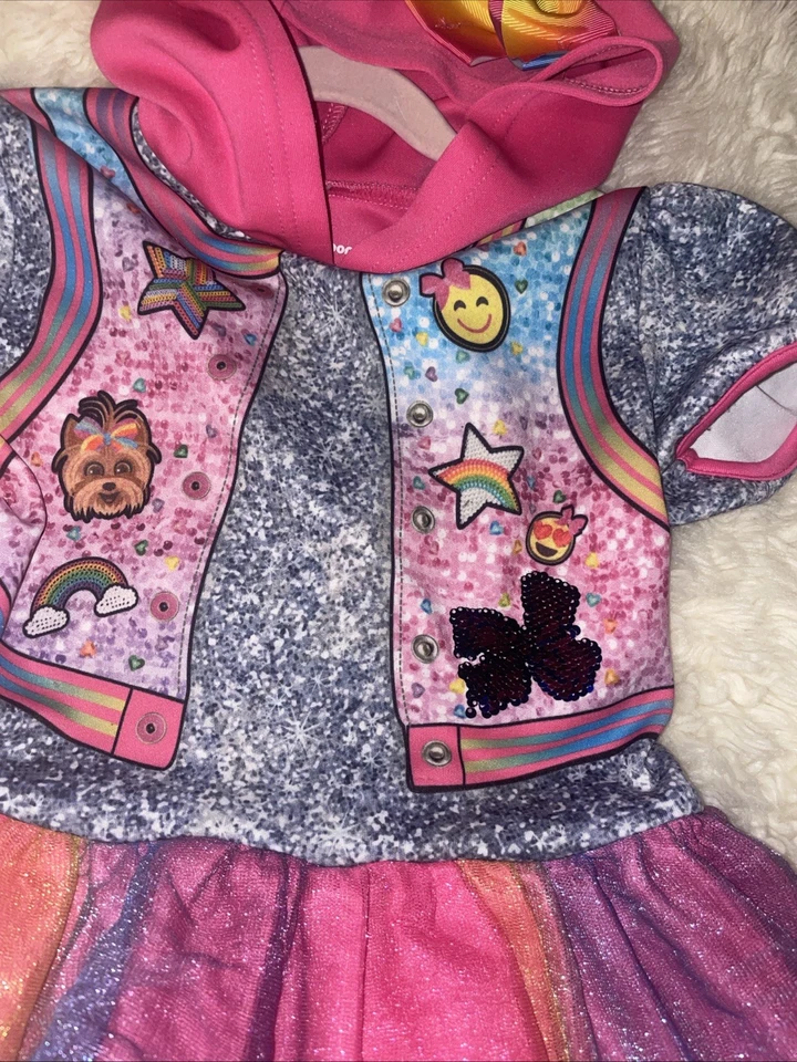 Vestido con Capucha Nickelodeon JoJo Siwa Tutú Tul Lazo Juegos con disfraces Niñas S 6/6x Rosa Foto 4 de 4