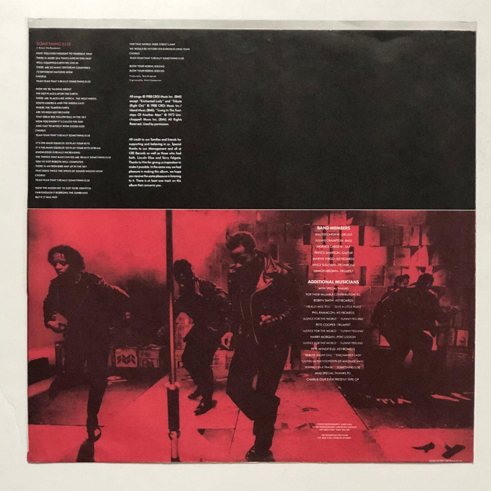 The Pasadenas ‎– To Whom It May Concern LP-  Columbia ‎promo