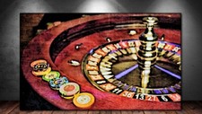 LEINWAND BILD ER XXL POP ART ROULETTE TISCH CASINO ABSTRAKT LAS VEGAS POSTER 