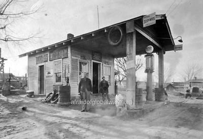 Old Photo McLoud Oklahoma "Gas & Service Station"
