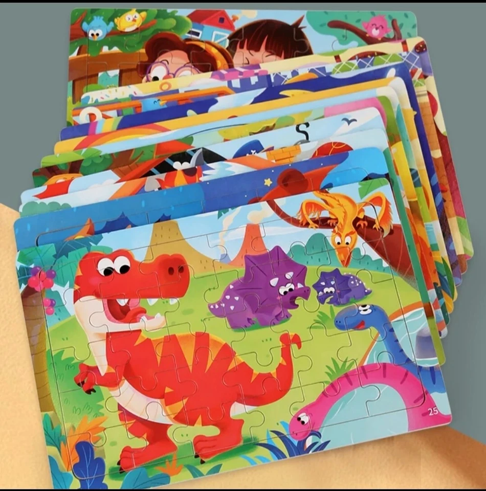 Cute Dinosaur 30 pieces Puzzle toy jigsaw for Kids Ages 3-8 Educational learning - Image 2 of 4