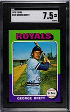 1975 Topps #228 George Brett Kansas City Royals SGC 7.5 NM+