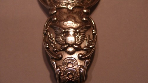 CUCHARA DE RECUERDO DE PLATA ESTERLINA FANEVIL HALL BOSTON MASSACHUSETTS CUBIERTOS WATSON - Imagen 5 de 10