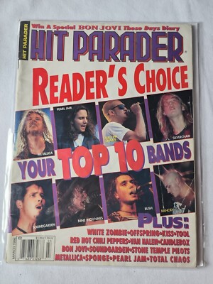 1996 March HIT PARADER Your Top 10 Bands Reader's Choice Bon Jovi Bush (CP69)