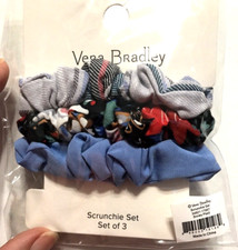 Vera Bradley Set of 3 Scrunchie SNOWY PLAID New