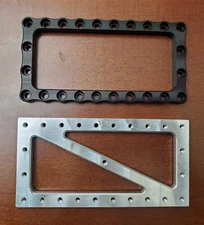 LARGE SFI Billet Weld-On Burst Panel Frame, Black Top Cover, screws COMBO AL USA