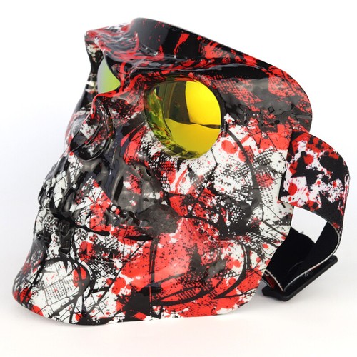 Protector táctico protector máscara facial completa cráneo seguridad paintball airsoft gafas - Imagen 6 de 24