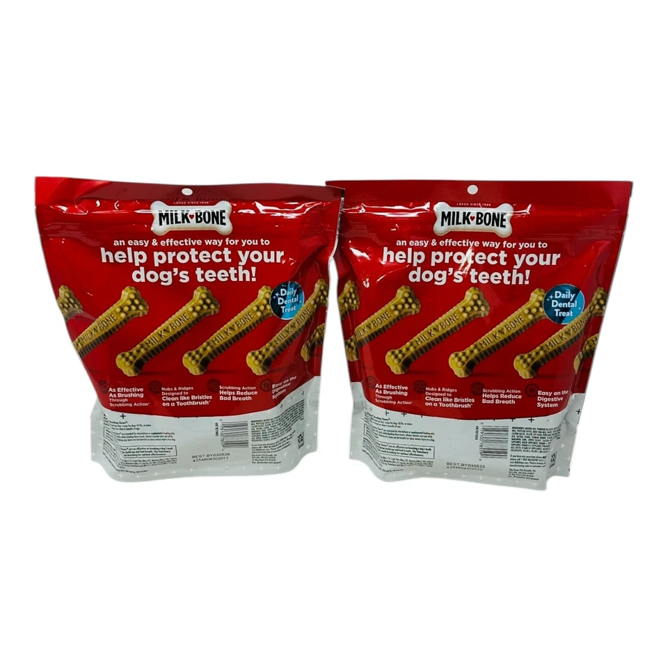 2x Original Brushing Chews 18 Large Daily Dental Dog Treats Scrubbing Action Hel - Image 2 of 4