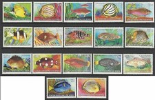 Cocos Island 1979 SG34-47/Scott 34-50  Fish set of 17 stamps Mint Never Hinged