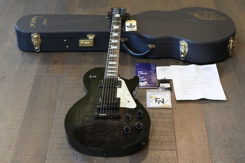 1st Run! 1996 Gibson Custom Shop Joe Perry Signature Les Paul Trans Black + OHSC