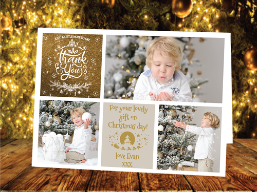 Tarjetas de agradecimiento de Navidad personalizadas, fotos notas de agradecimiento de Navidad de niños - Imagen 31 de 88