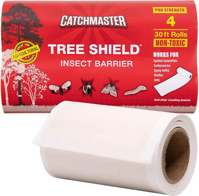 Tree Shield Lantern Fly & Ant Traps Insect Barrier, 4 Rolls 30ft Each, Outdoor A