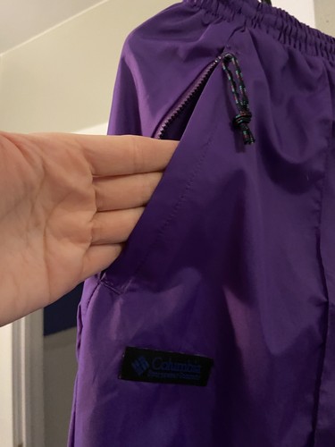 Vintage Columbia Purple Pull-On Sportswear/winter Pants Sz M - Picture 4 of 7