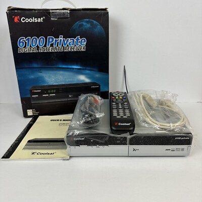 Coolsat 6100 Private Digital Satellite Receiver w/Remote and Manual