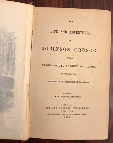 The Life And Adventures Robinson Crusoe Wildlife Series 1976 Vintage Book Defoe - Imagen 7 de 8