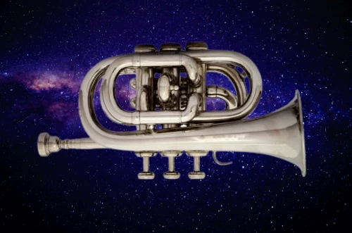 Lo último Trompeta de Bolsillo Plateada Plana Bb Estuche Gratis + MP Envío Rápido**Mejor Regalo Foto 4 de 4