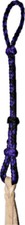 Quirt Hand Braided Paracord Purple Black Soft Quirt Whip Horse Tack 17" EPT