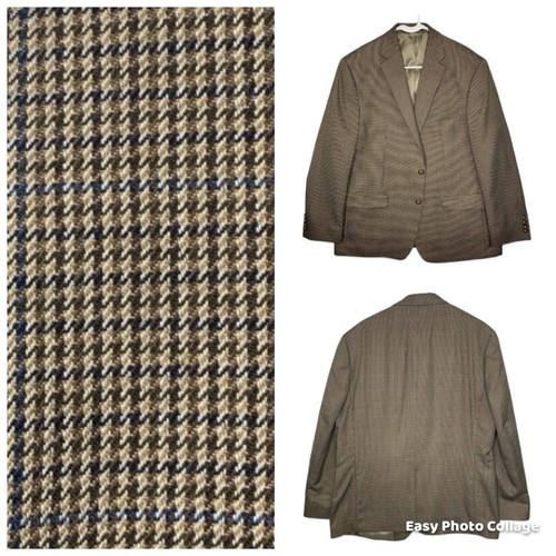 Ralph Lauren Chaps Houndstooth Sport Coat Mens 44R Lightweight Classic Summer - Picture 2 of 14