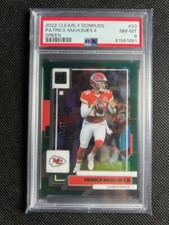 2022 Clearly Donruss Green /25  SSP Patrick Mahomes II Psa 8 Kansas City Chiefs