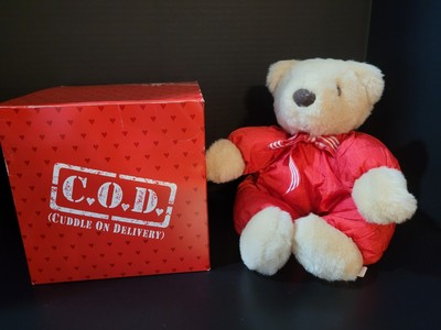 Hallmark C.O.D. ''Cuddle on Delivery'' Stuffed Teddy Bear NIB