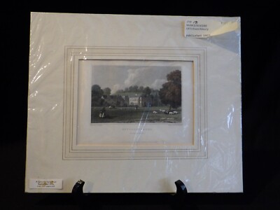 Antique PRINT J.P. NEALE ''OFFCHURCHBURY'' from the 1800's