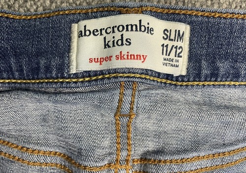 Abercrombie Kids Super Skinny Blue Jeans SLIM 11/12 - Picture 7 of 14