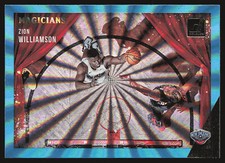 2021-22 Donruss #8 Zion Williamson Magicians Holo Teal Laser