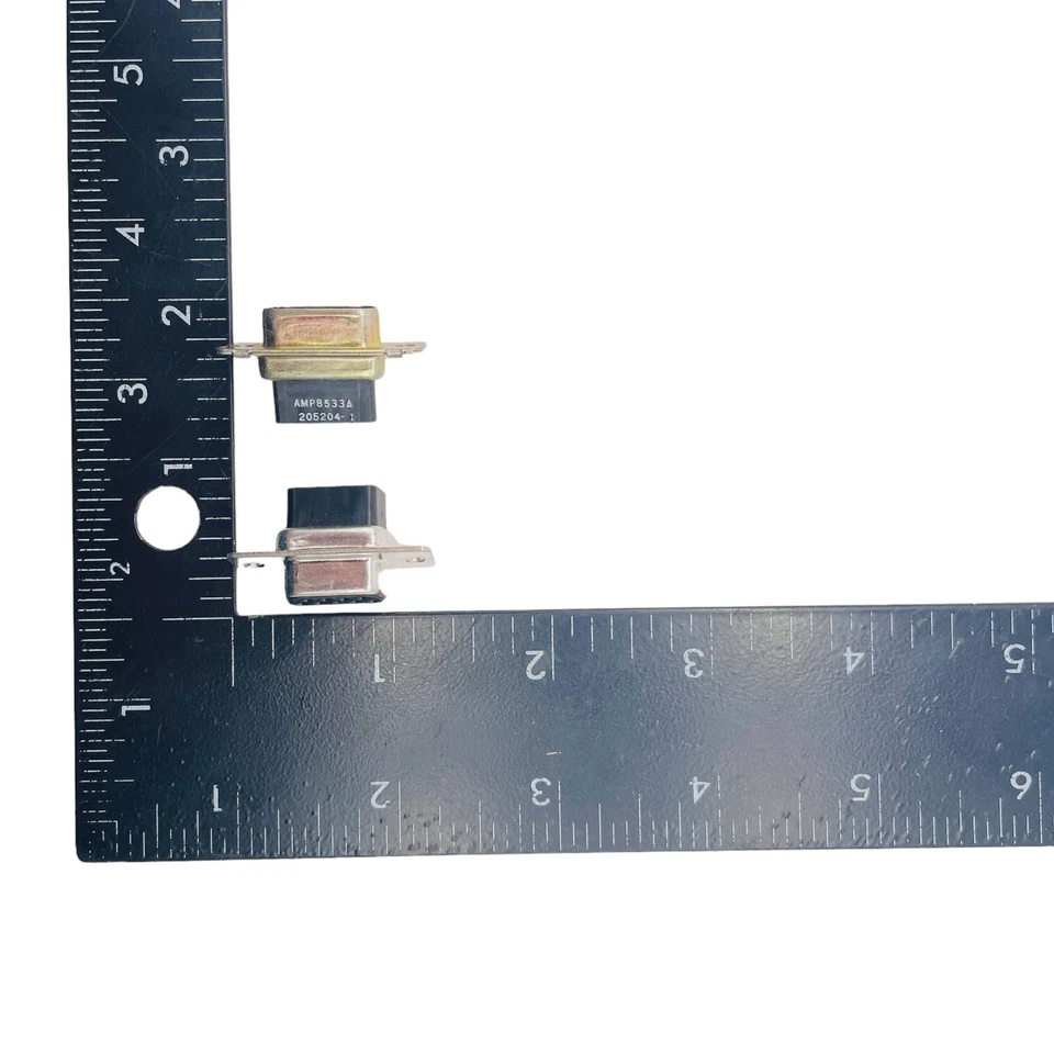 2 pcs Assorted TE Connectivity AMP 205204-1 D-Sub Connector 9 Position - Image 2 of 4