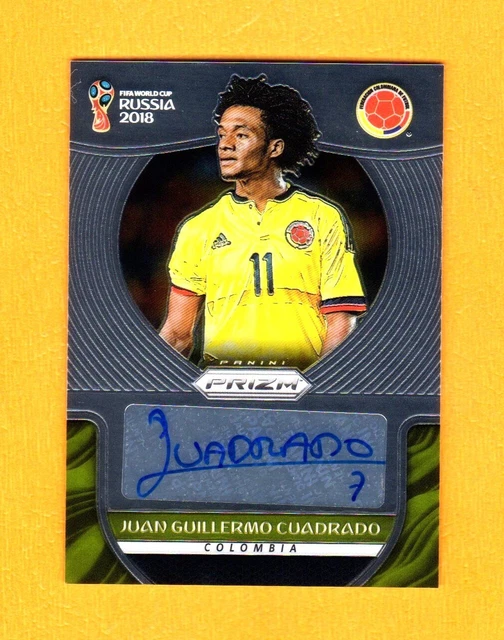 JUAN GUILLERMO CUADRADO 2018 PANINI PRIZM SOCCER SIG AUTOGRAPH AUTO COLOMBIA