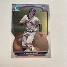 2023 Bowman Chrome Jorge Burgos #BCP-98  1st Bowman Cleveland Guardians