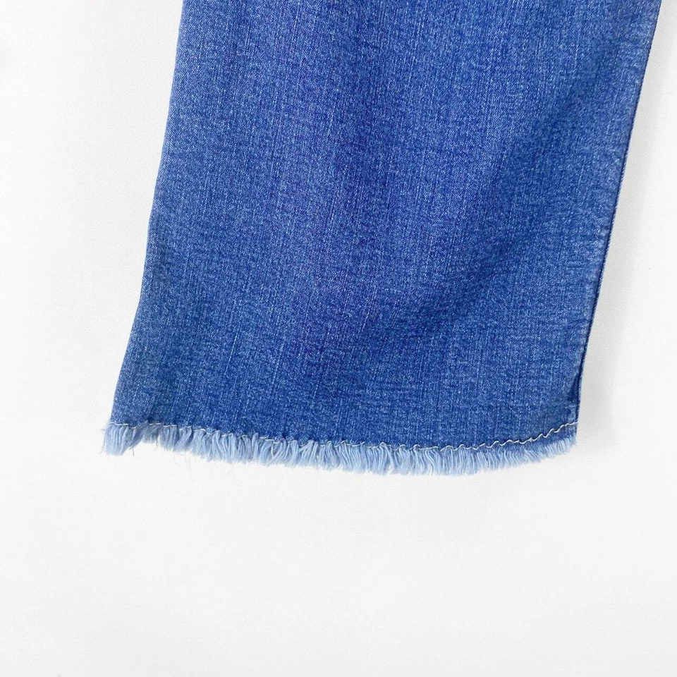 Theory Blue Medium Wash Straight Leg Jeans - Image 3 of 4