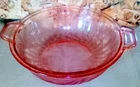 Vintage Pink Depression Glass Serving Bowl With Handles