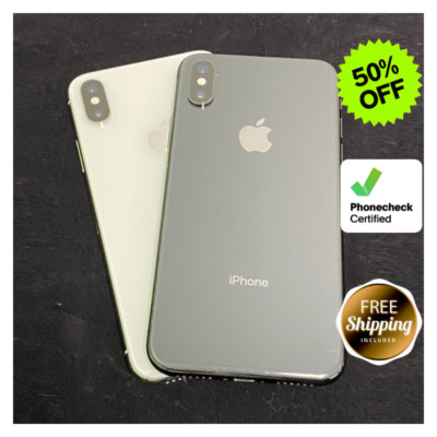 Apple iPhone X 64GB/256GB Unlocked - Space Gray/Silver - Very Good Condition