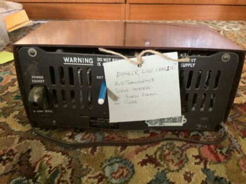 HIS MASTER'S VOICE HMV 1127 VINTAGE c.1955 BAKELITE CLOCK VALVE RADIO - Picture 2 of 2